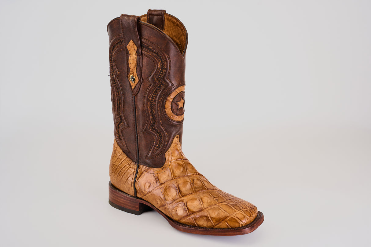 James - Fawn - Square Toe (Alligator Hornback)