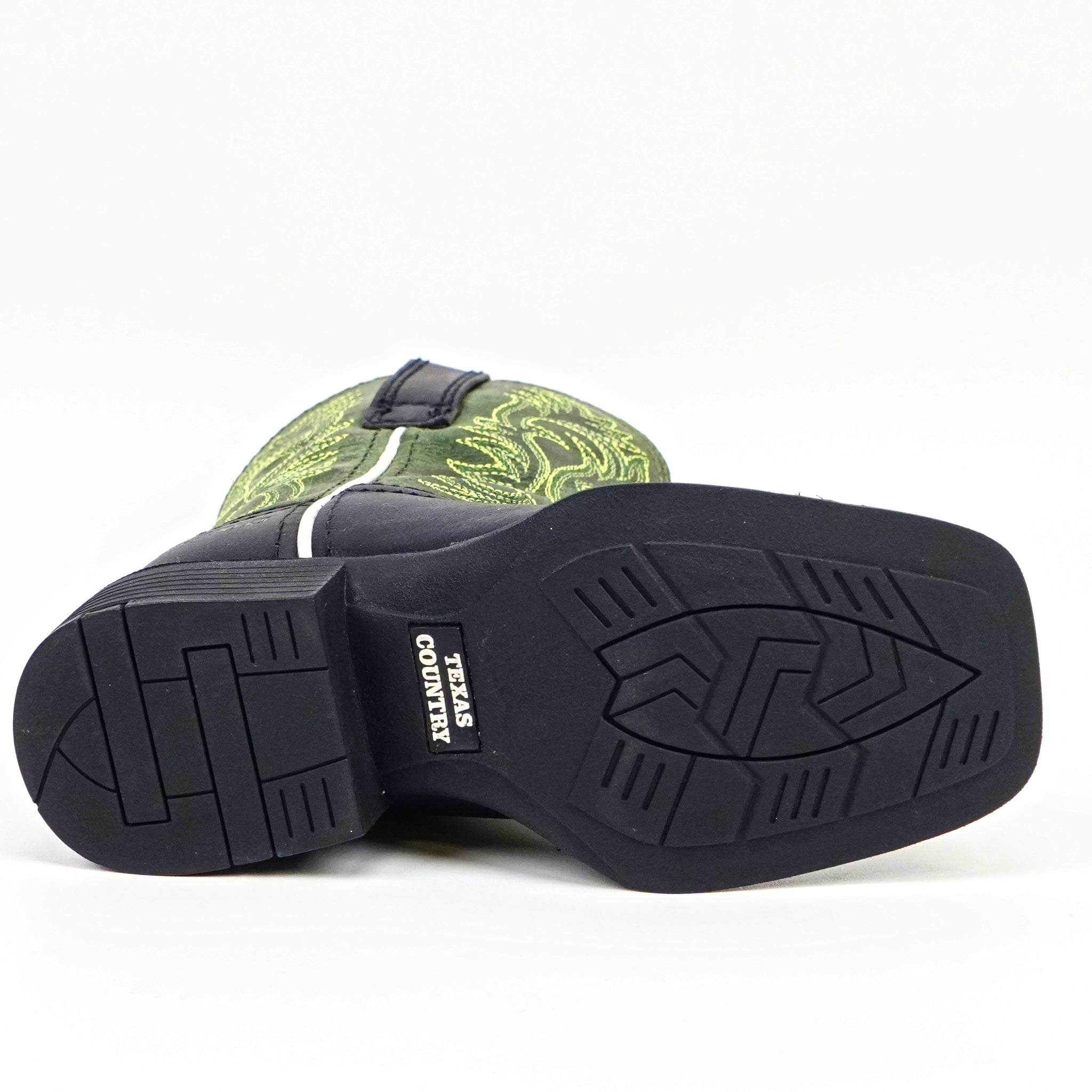 Kids Cowboy Boots - Black - Square Toe (TCK008)