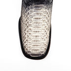 Tanner Platinum Python Boots - Natural - Square Toe - Gomez Western Wear