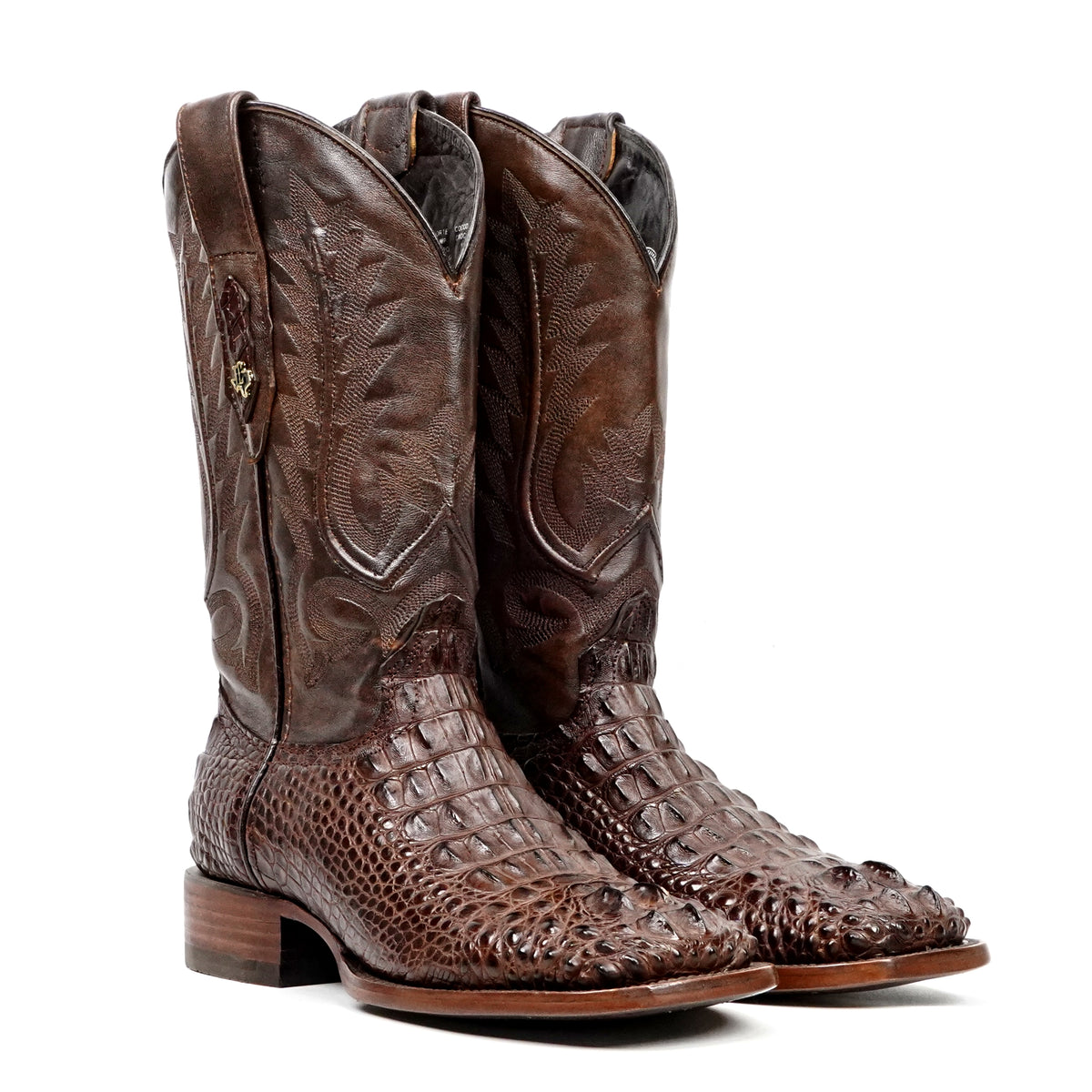 James Alligator Head Boots - Brown - Square Toe (LG10) - Gomez Western Wear