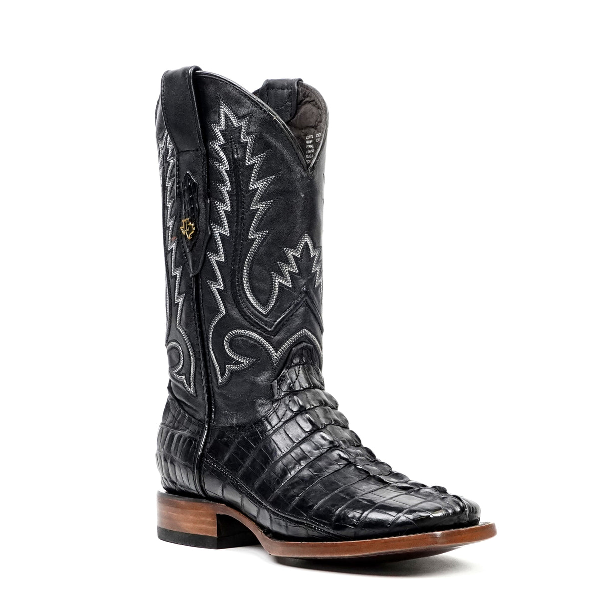 James Aligator Tail Boots - Black - Square Toe (LG10) - Gomez Western Wear
