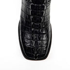 James Aligator Tail Boots - Black - Square Toe (LG10) - Gomez Western Wear