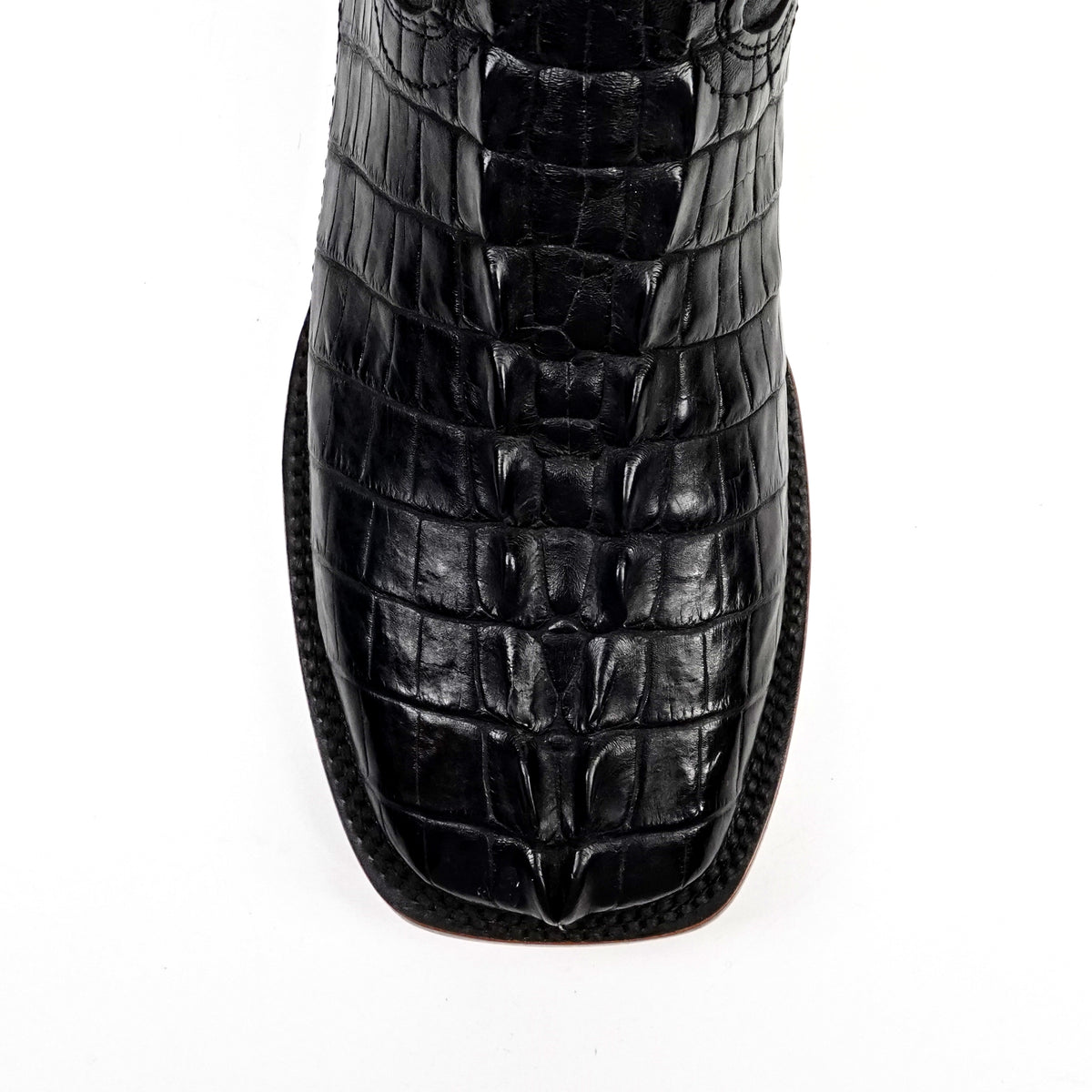 James Aligator Tail Boots - Black - Square Toe (LG10) - Gomez Western Wear