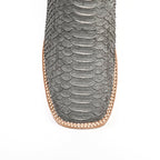 Braxton Python Boots - Matte Gray - Square Toe - Gomez Western Wear
