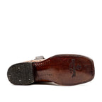 James Alligator Head Boots - Brandy - Square Toe (AP50) - Gomez Western Wear