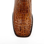 James Alligator Head Boots - Brandy - Square Toe (AP50) - Gomez Western Wear