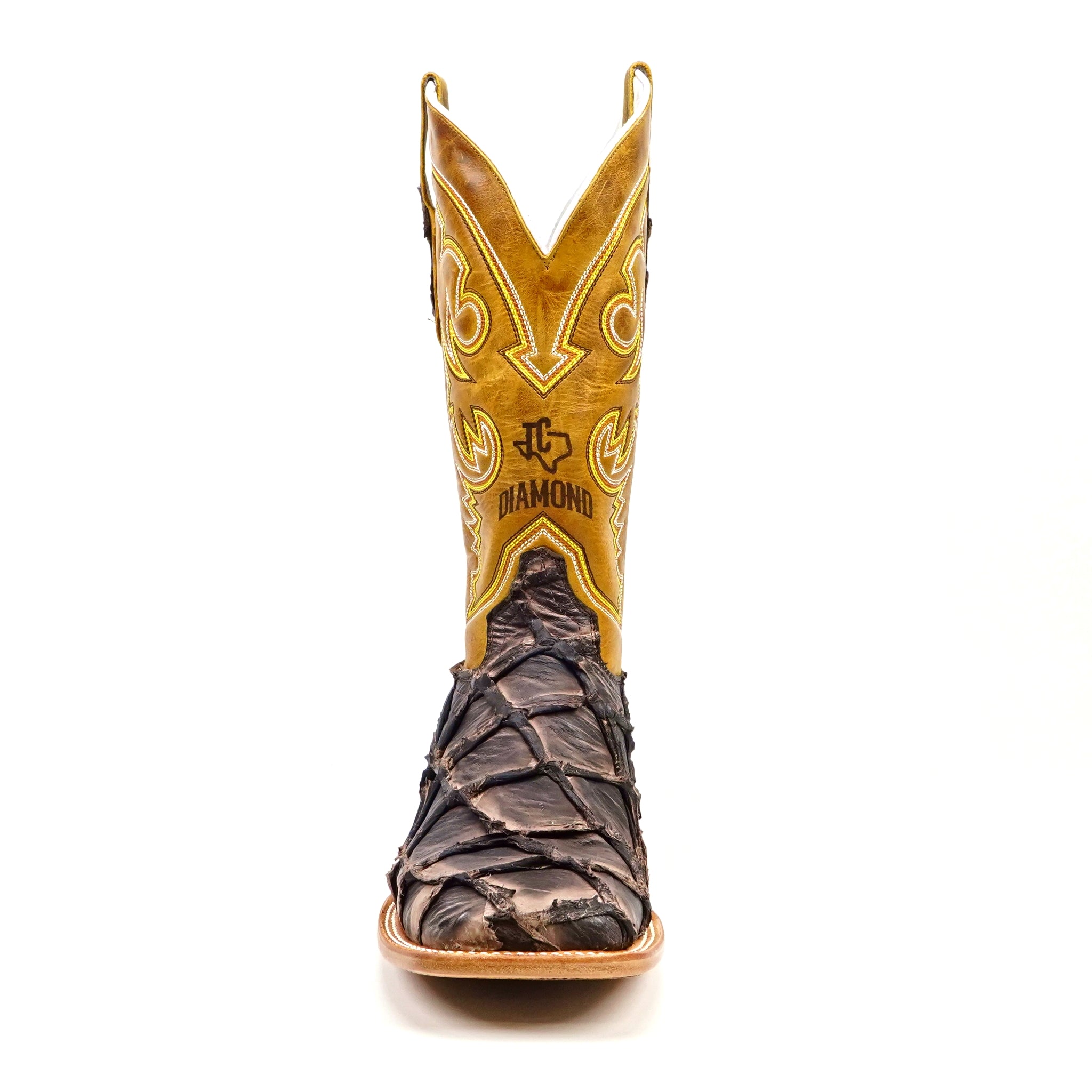 Butch Pirarucu Fish Boots - Matte Brown - Square Toe