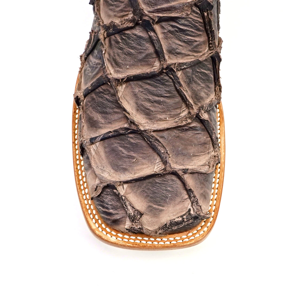 Butch Pirarucu Fish Boots - Matte Brown - Square Toe