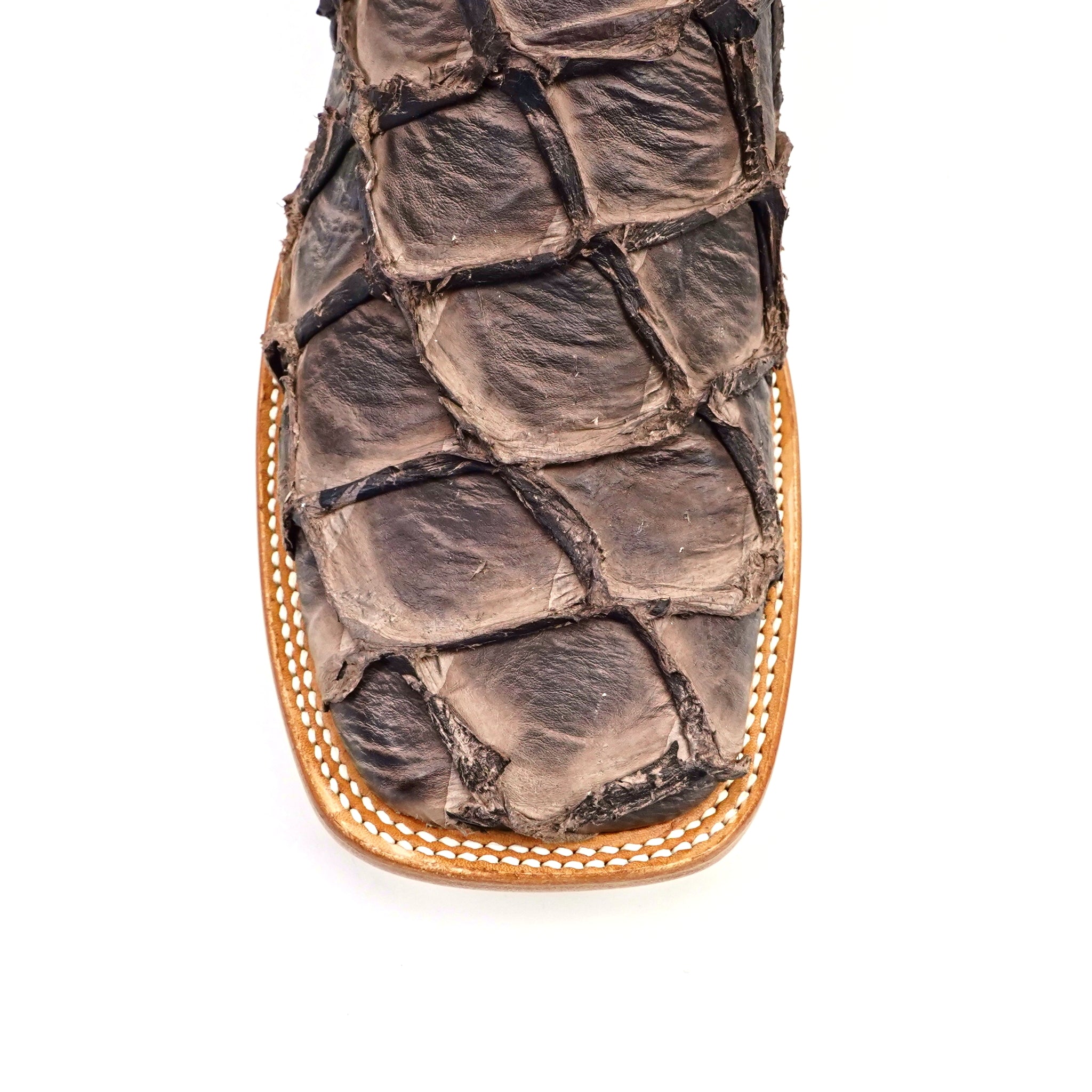Butch Pirarucu Fish Boots - Matte Brown - Square Toe