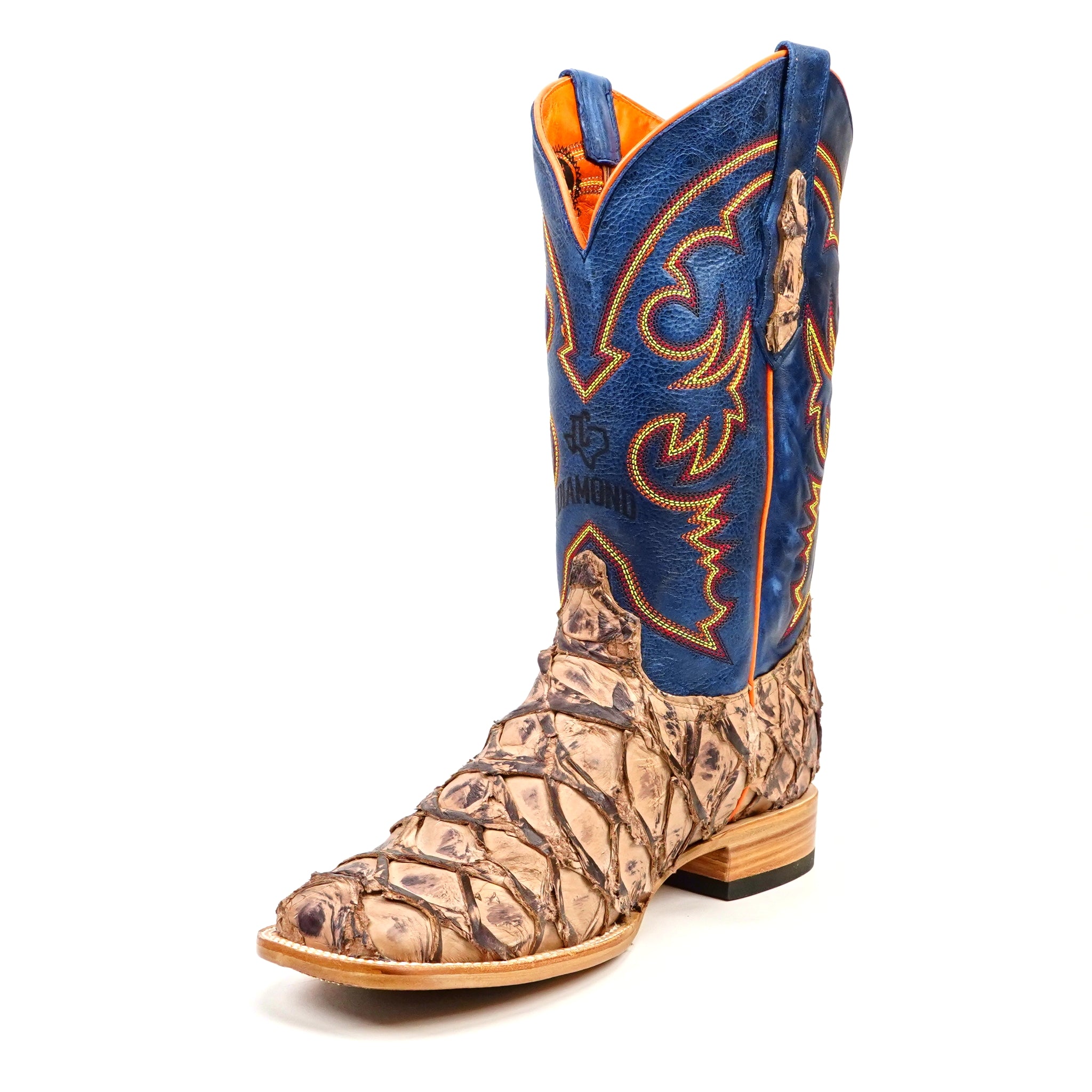 Butch Pirarucu Fish Boots - Matte Sand - Square Toe