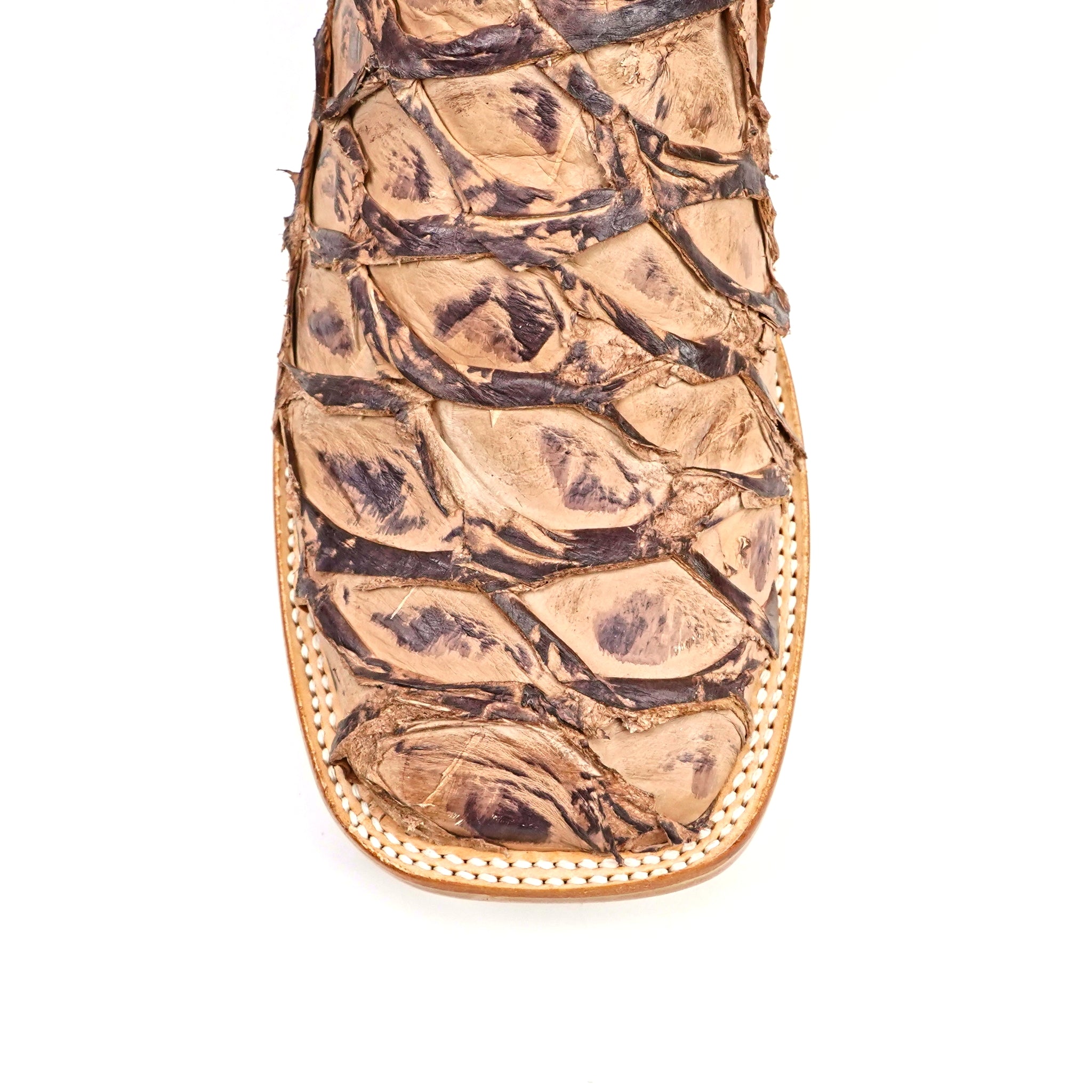 Butch Pirarucu Fish Boots - Matte Sand - Square Toe