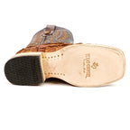 Connor Pirarucu Fish Boots- Pecan - Square Toe (PZ60)