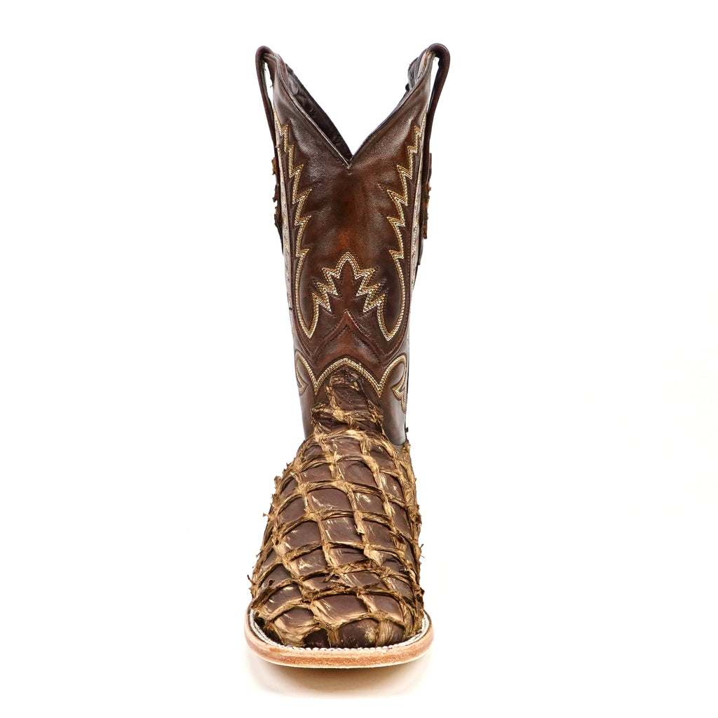 Connor Pirarucu Fish Boots - Orix Choco - Square Toe (PZ60)