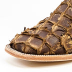 Connor Pirarucu Fish Boots - Orix Choco - Square Toe (PZ60)