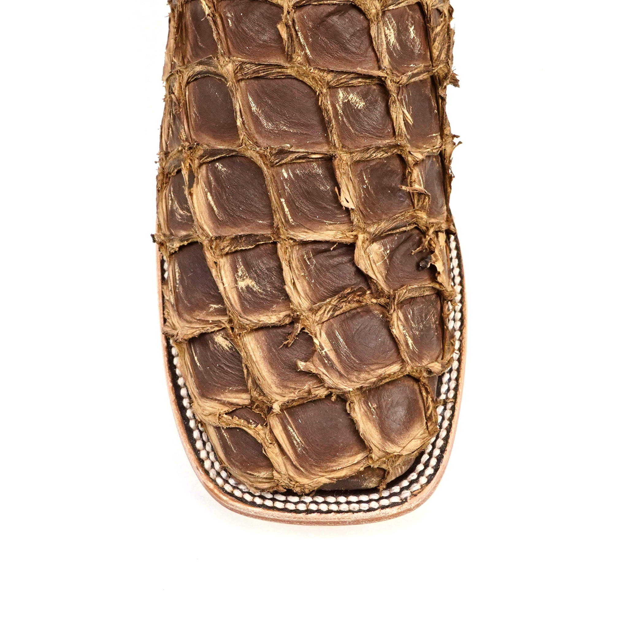 Connor Pirarucu Fish Boots - Orix Choco - Square Toe (PZ60)