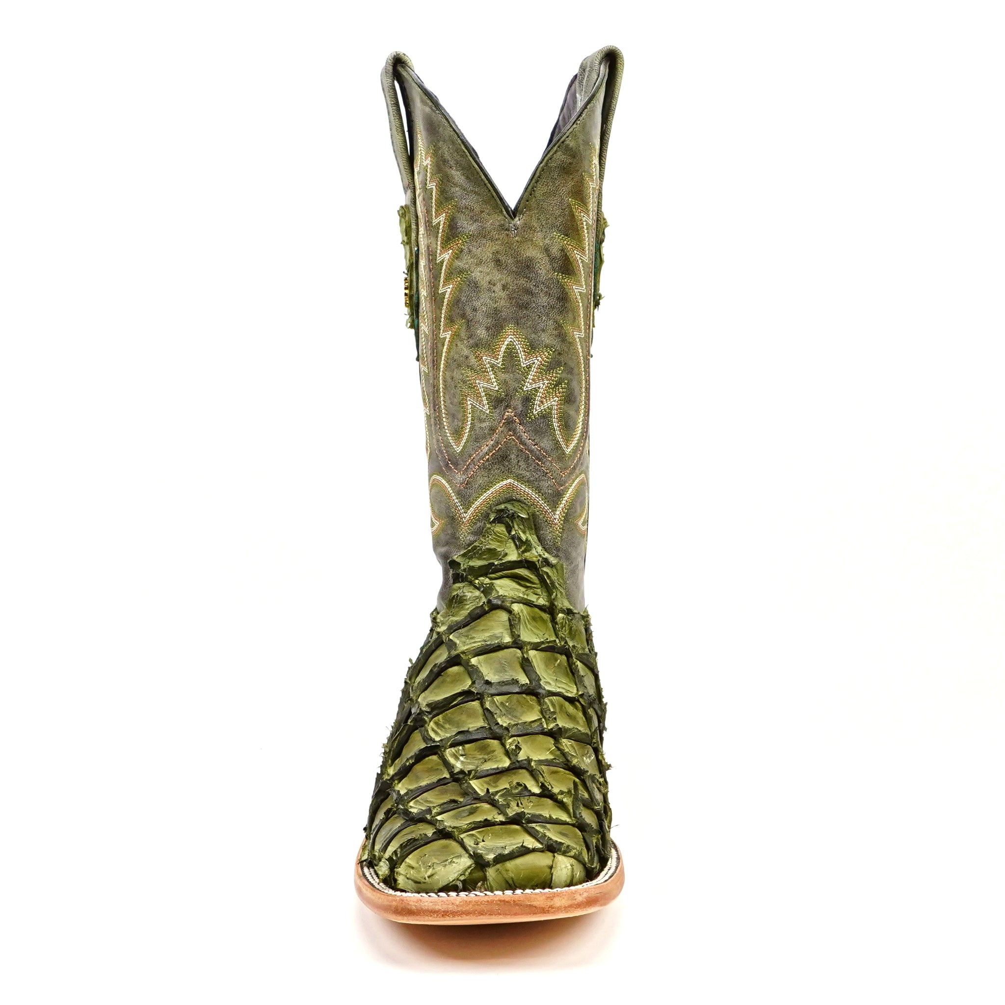 Connor Pirarucu Fish Boots - Agave - Square Toe (PZ60)