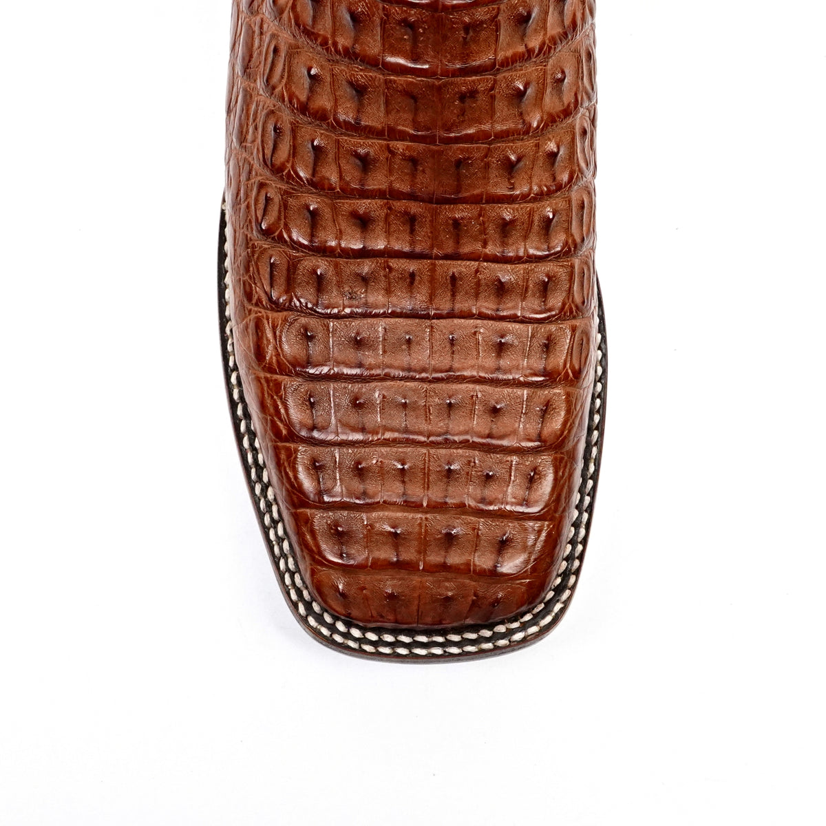 Ranger Caiman Hornback Boots - Brandy - Square Toe - Gomez Western Wear