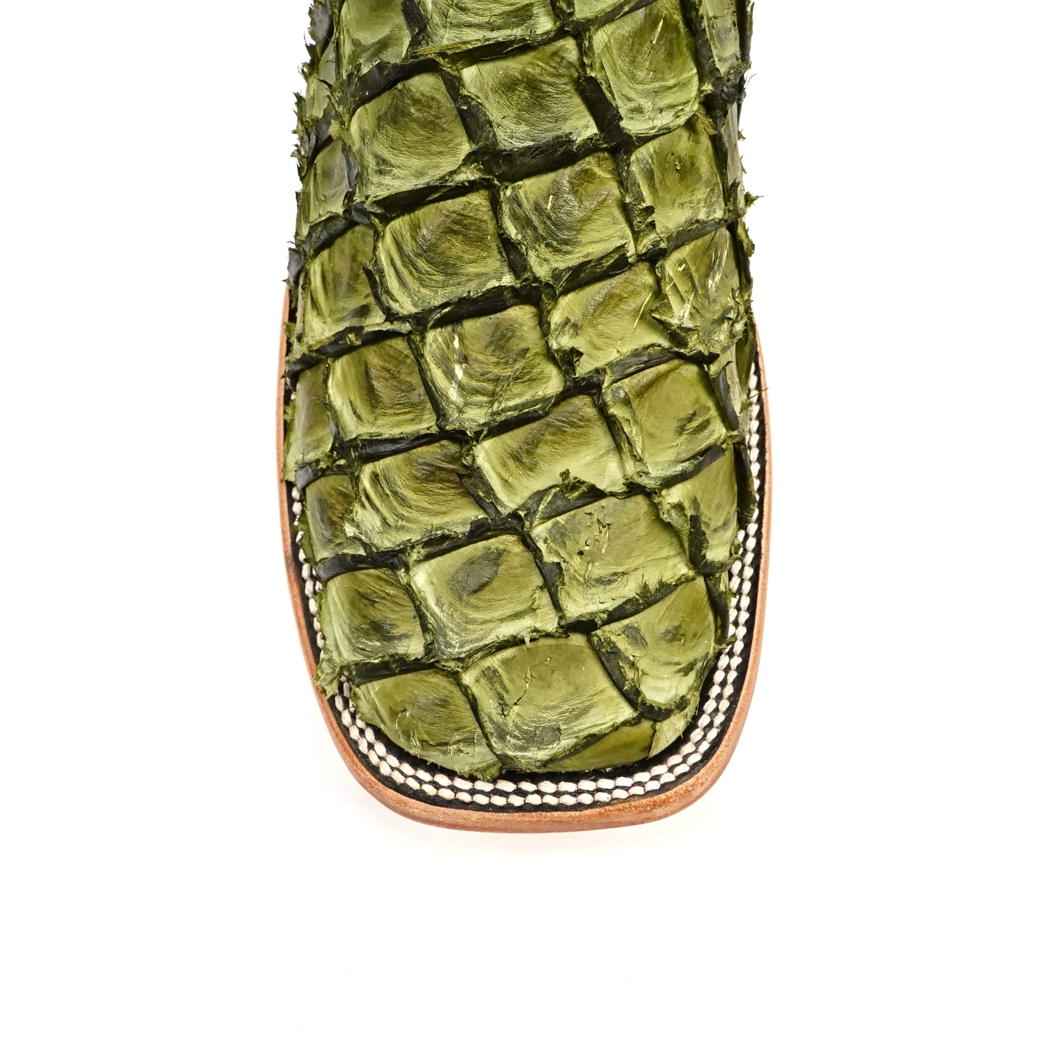 Connor Pirarucu Fish Boots - Agave - Square Toe (PZ60)