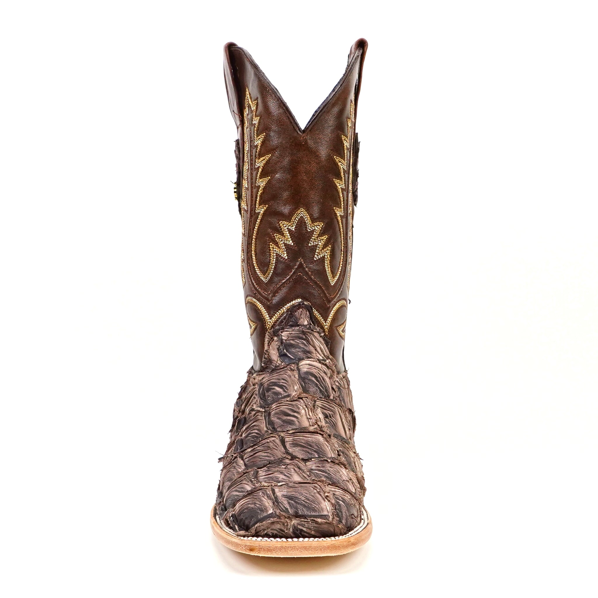 Connor Pirarucu Fish Boots - White Matte - Square Toe (PZ60)