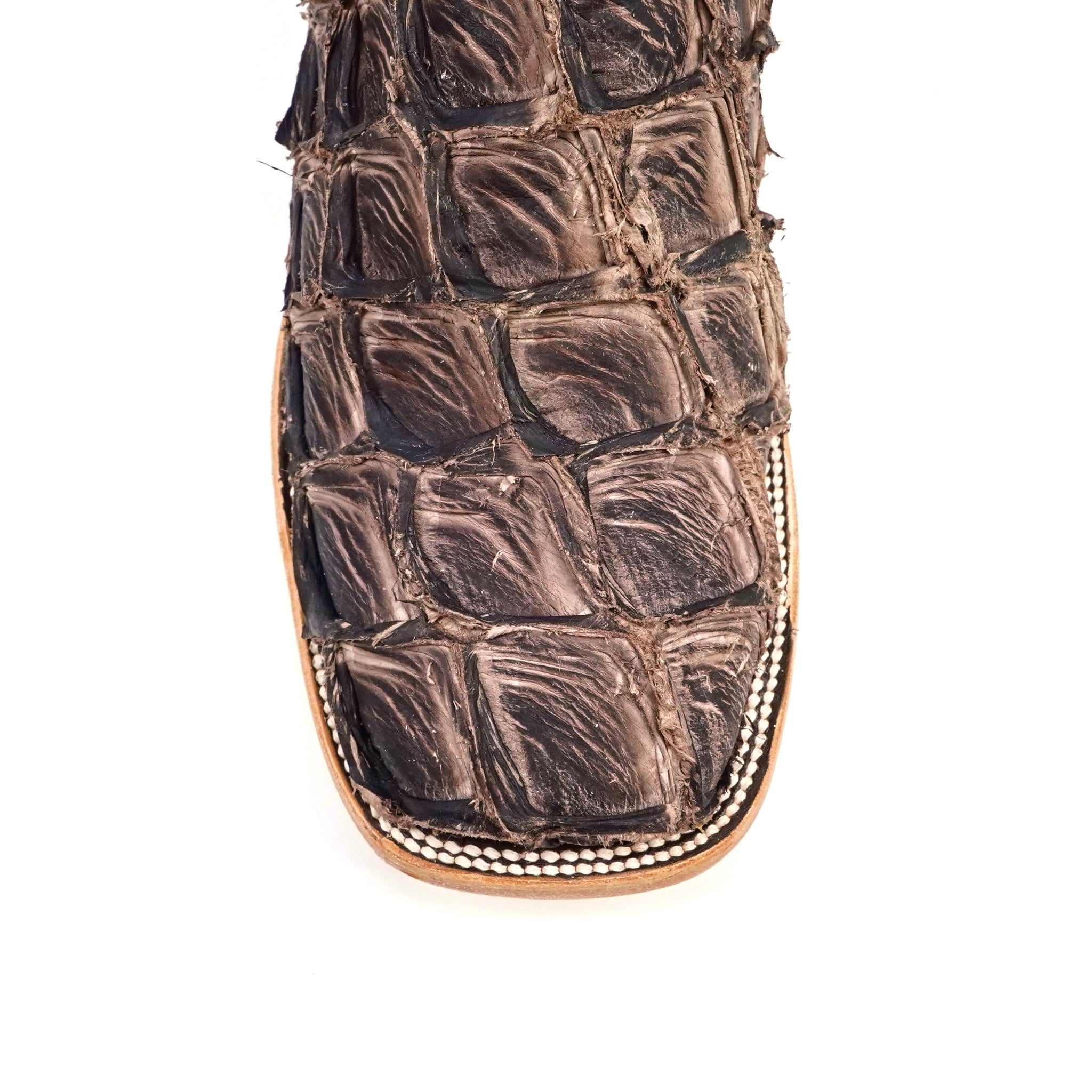 Connor Pirarucu Fish Boots - White Matte - Square Toe (PZ60)