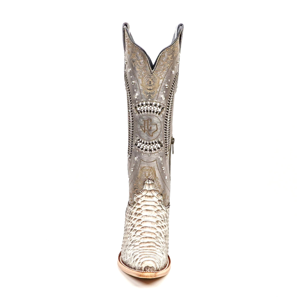 Python Natural Cowgirl Boots - Tall Shaft - Snip Toe (E31)