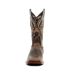 Azkar Tan Cowboy Boots - Square Toe (E29)
