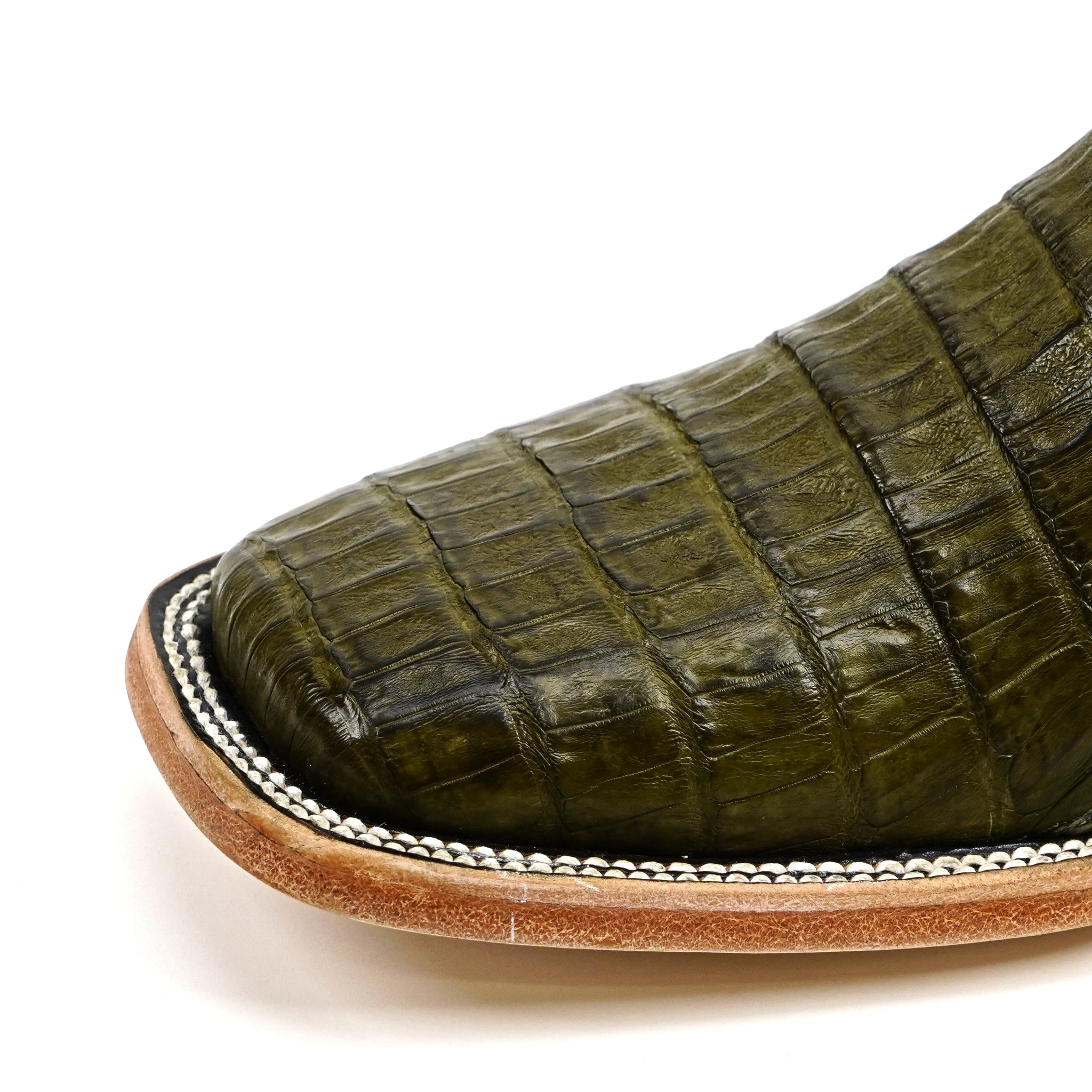 Rhodes Caiman Belly Boots - Agave - Square Toe (LM10)