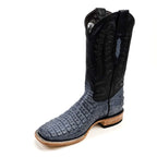 Rhodes Caiman Hornback Boots - Denim Blue- Square Toe (LM10)