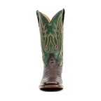 Shrunken Calf Cowboy Boots - Chocolate - Square Toe (TS083)