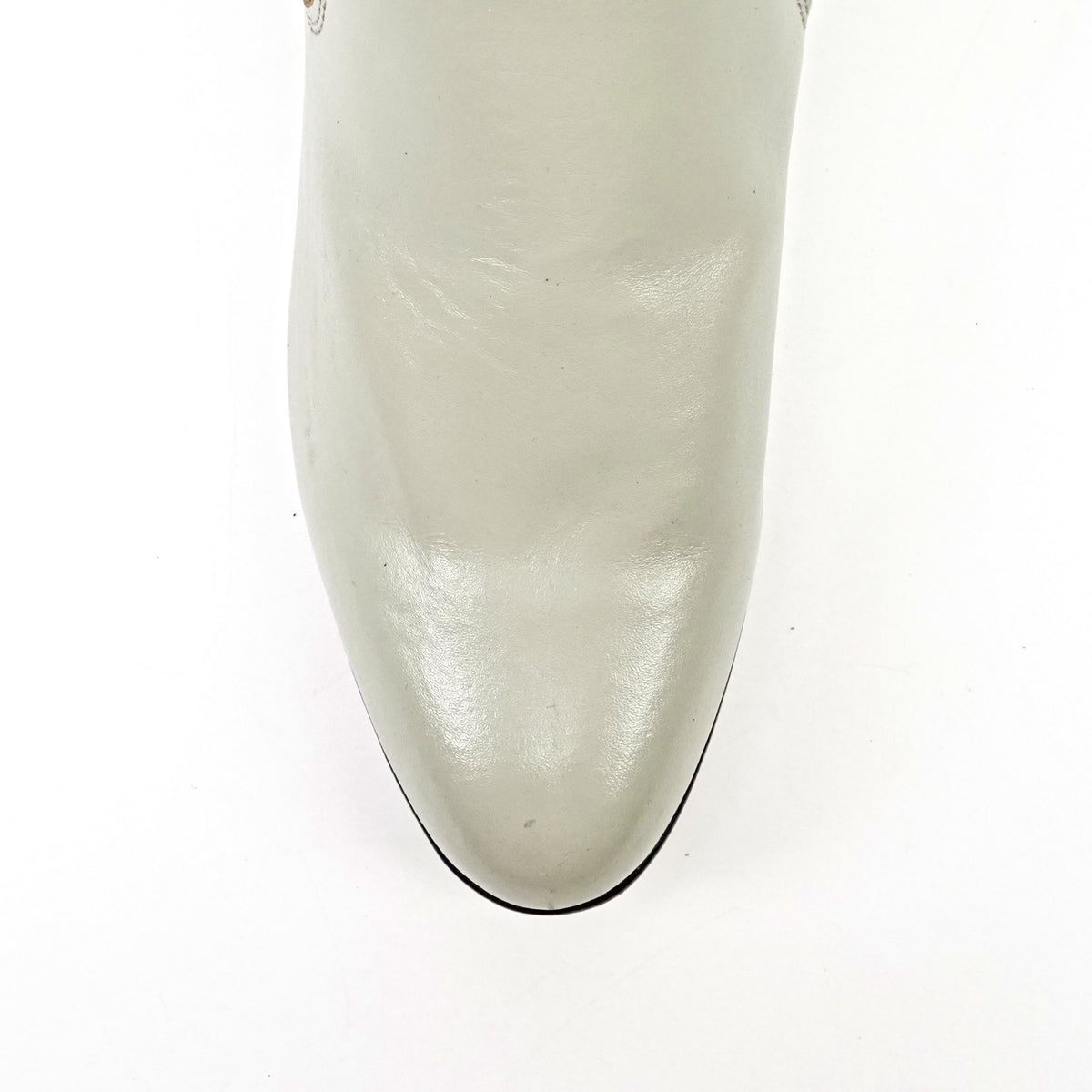 White Nappa Ankle Boots - Round Toe (E500)