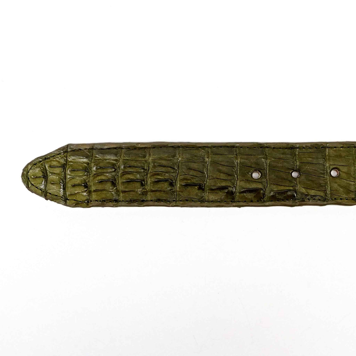 Exotic Full Quilt Caiman Belt - Agave (C028)