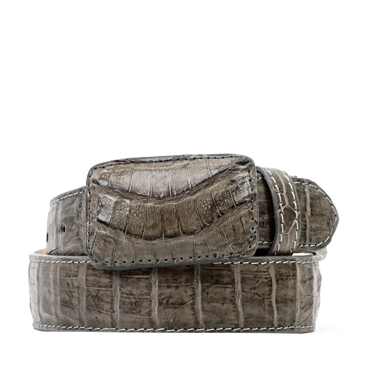 Exotic Full Quilt Caiman Belt - Serpentine (C-001)