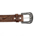 Crocodile Choco Belt - Embossed Leather (C-IMI)