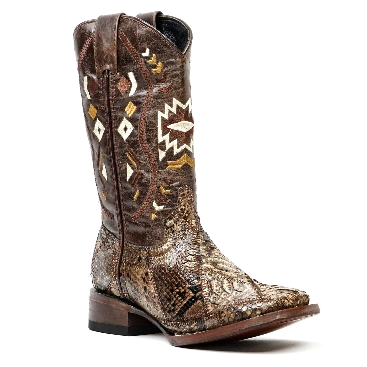 Chameleon Python Boots (Youth) - Square Toe (R003)