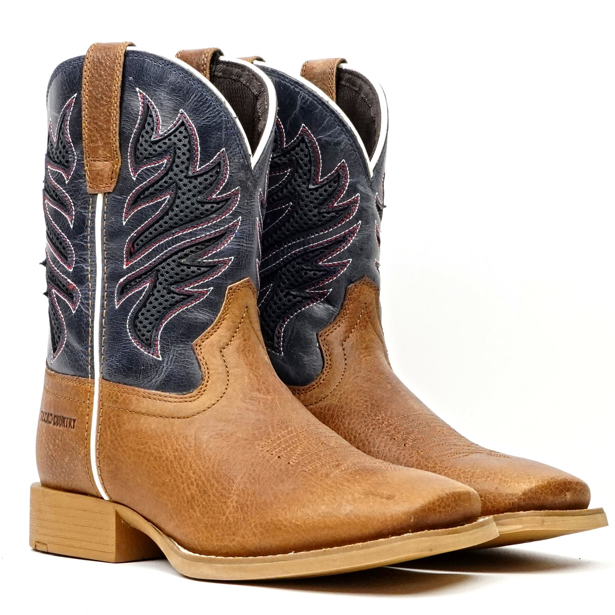 Texas Country Tan Youth Boots - Slip=Resistant Sole - Square Toe (TCK007)