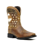 Texas Country Distressed Tan Boots - Slip-Resistant Sole - Square Toe (TCK001)
