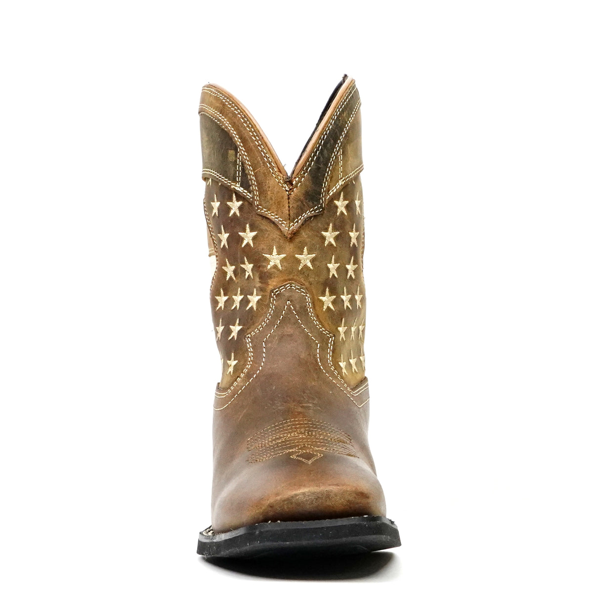 Texas Country Distressed Tan Boots - Slip-Resistant Sole - Square Toe (TCK001)
