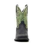 Texas Country Black Leather Boots - Slip-Resistant Sole - Square Toe (TCK008)