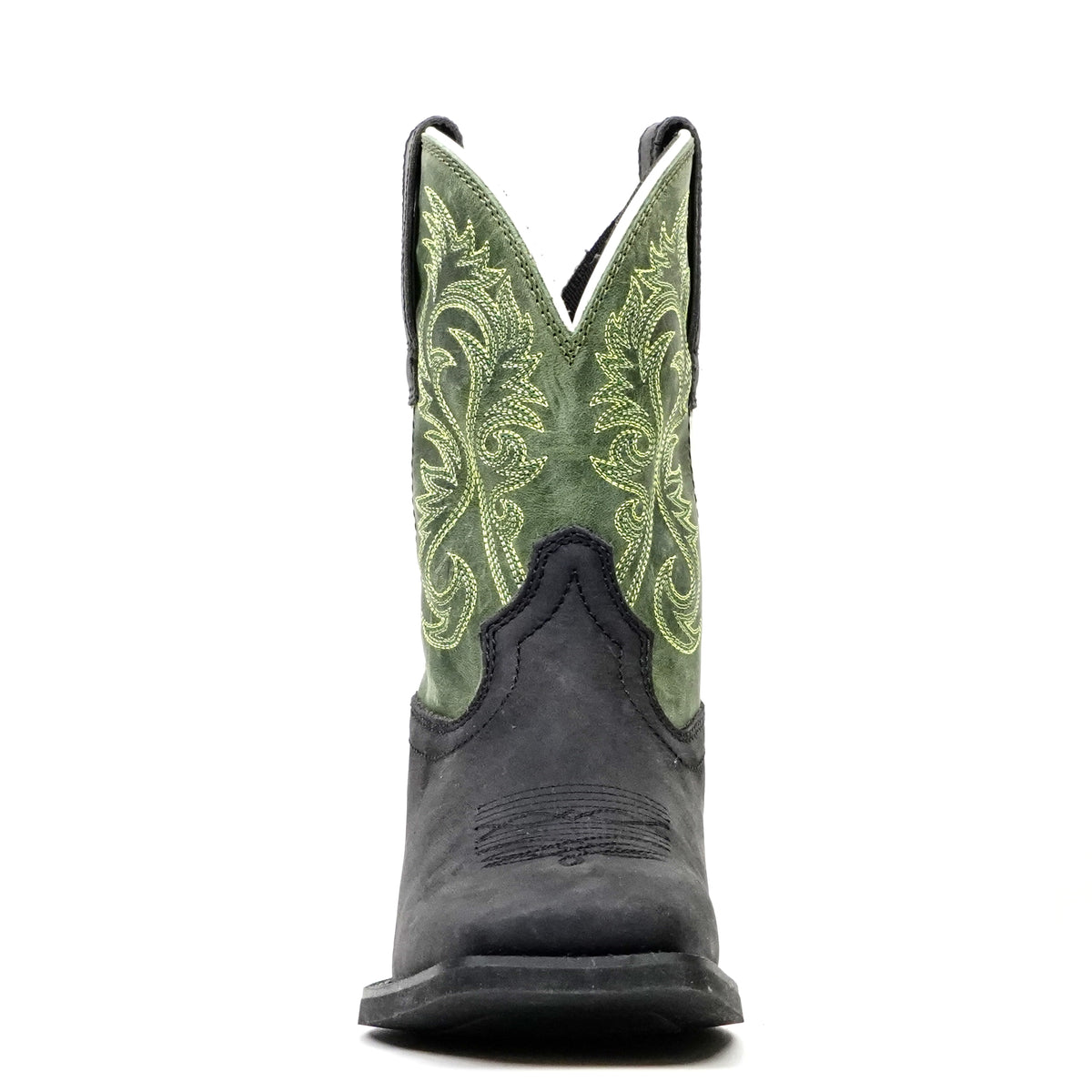 Texas Country Black Leather Boots - Slip-Resistant Sole - Square Toe (TCK008)