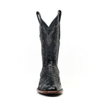 Tanner Python Boots - Glossy Black - Roper Toe (PN240)
