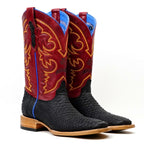 Braxton Python Boots - Matte Black - Square Toe