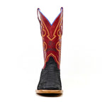 Braxton Python Boots - Matte Black - Square Toe
