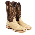 Tanner Cappuccino Python Boots - Square Toe (PN30)