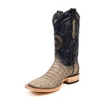 Rhodes Caiman Belly Boots - Gray - Square Toe (LM10)