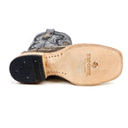 Rhodes Caiman Belly Boots - Gray - Square Toe (LM10)