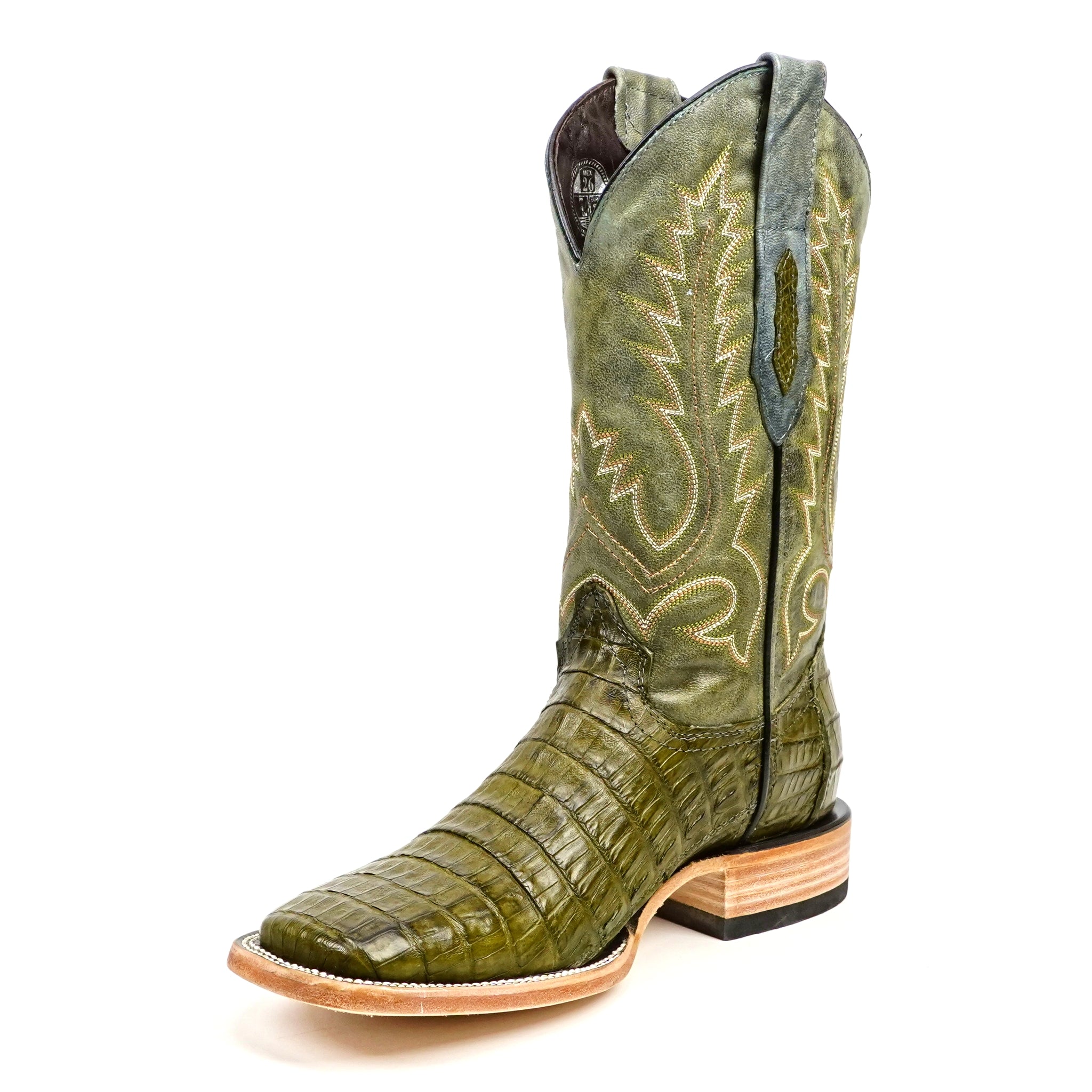 Rhodes Caiman Belly Boots - Agave - Square Toe (LM10)