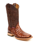Rhodes Caiman Belly Boots - Brandy - Square Toe (LM10)