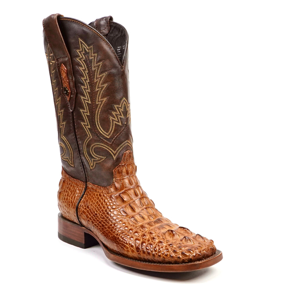 James Alligator Head Boots - Antique - Square Toe (AP50)