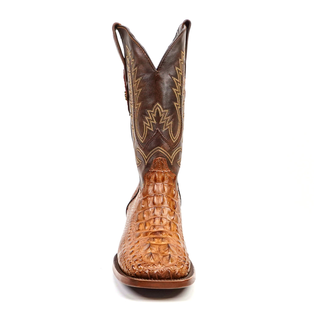 James Alligator Head Boots - Antique - Square Toe (AP50)