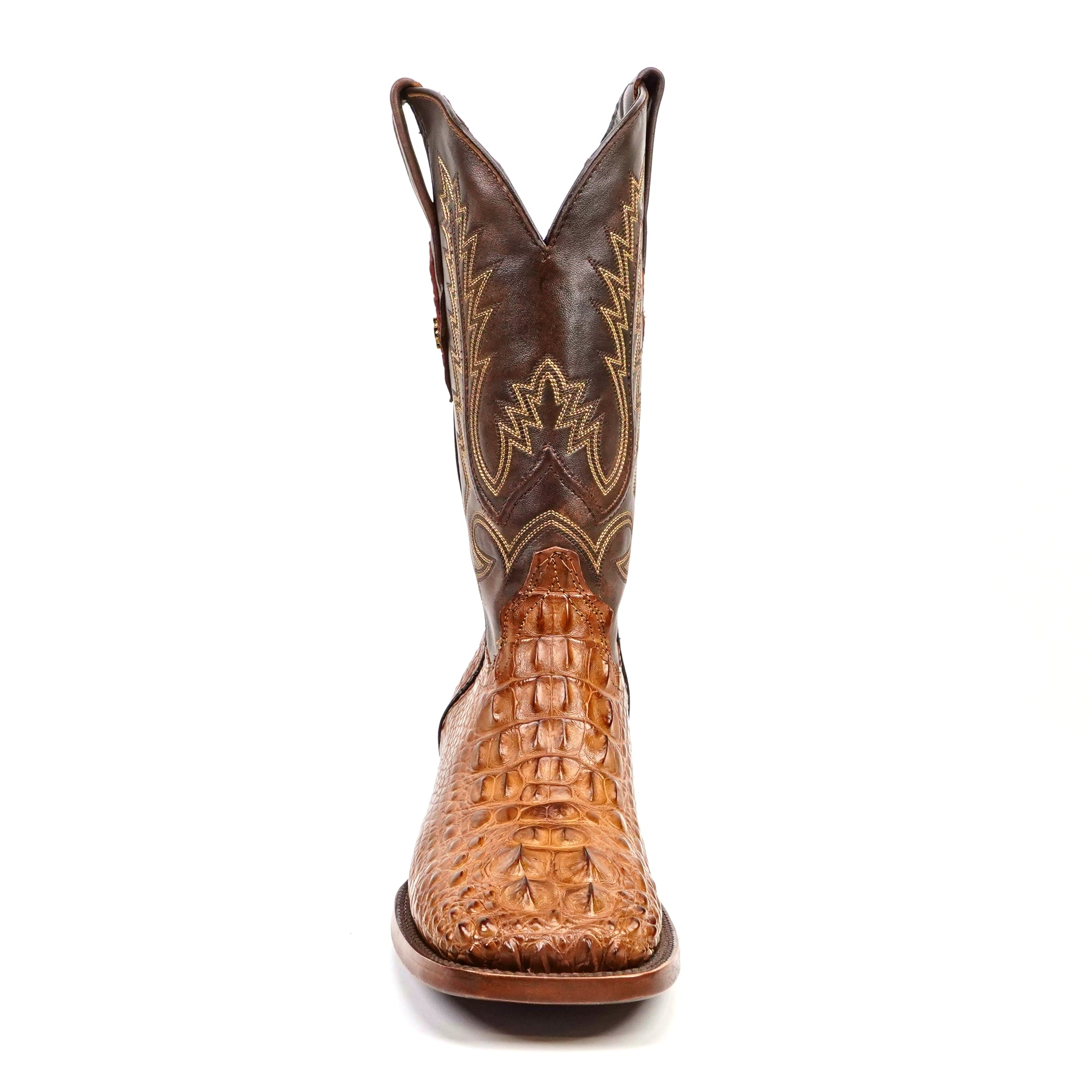 James Alligator Head Boots - Antique - Square Toe (AP50)
